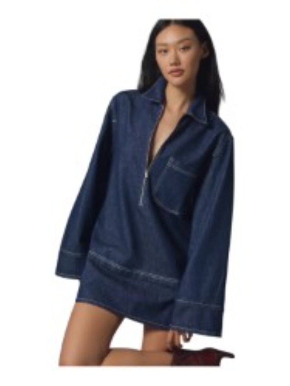 NWT Anthropologie- Pilcro Denim Mini Shift Dress Medium